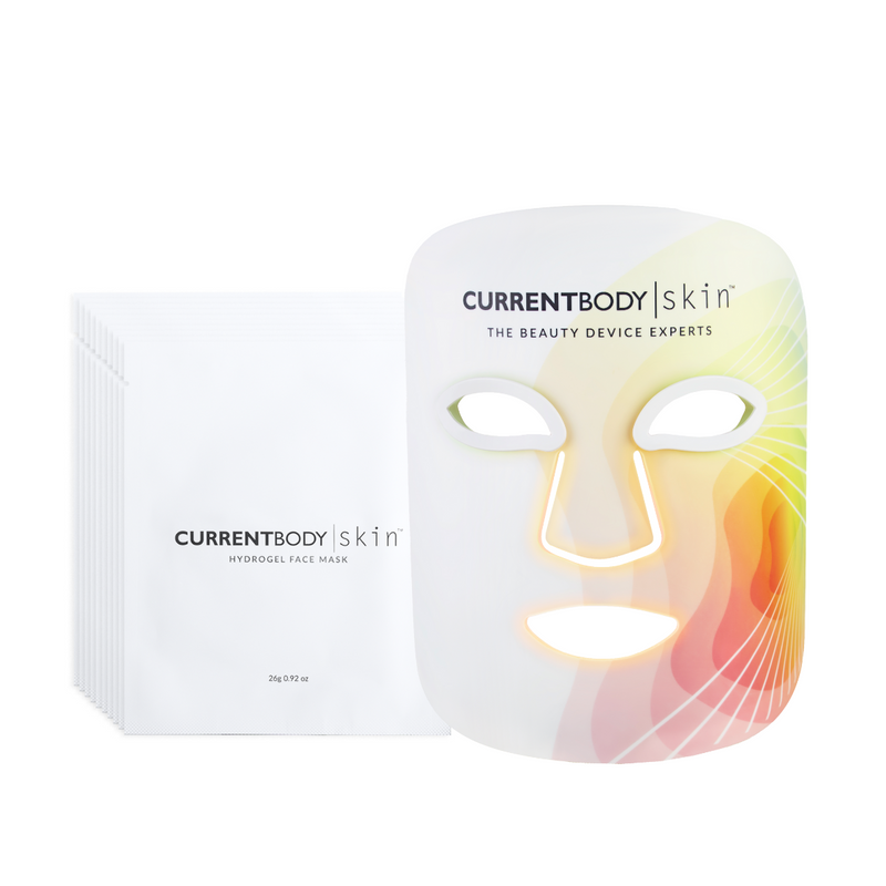 CurrentBody Skin LED 4-in-1 Face Mask x Hydrogel Face Masks (10 Pack ...